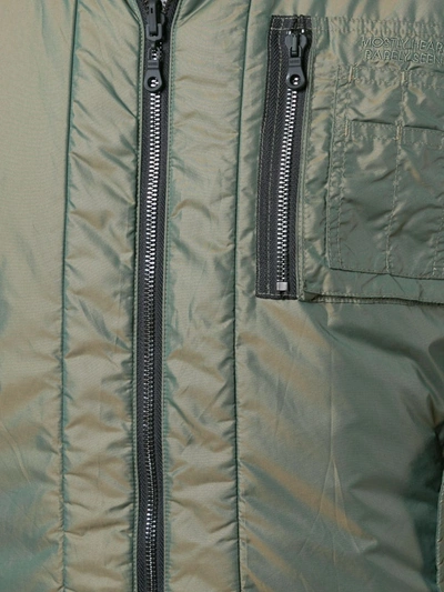 Shop Mostly Heard Rarely Seen Reversible Padded Gilet In Green