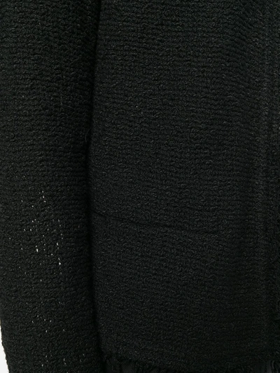 Shop Iro Frayed Tweed Jacket In Black