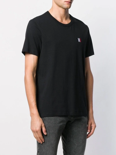Shop Ami Alexandre Mattiussi Embroidered Logo Crew Neck T-shirt In Black