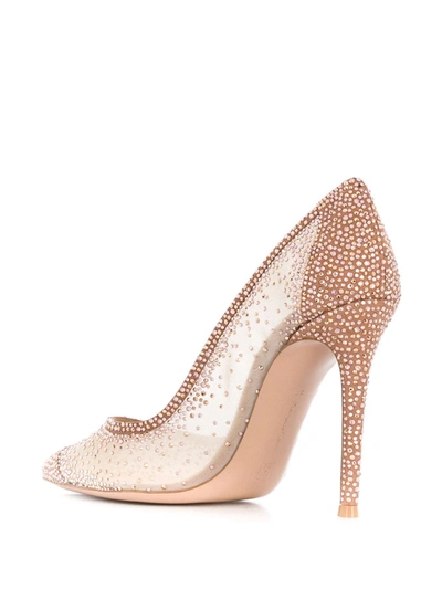 Shop Gianvito Rossi Embellished Pumps In Pink