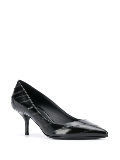 Shop Dolce & Gabbana Pointed-toe Leather Pumps In Black