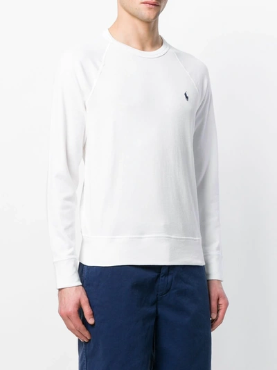 Shop Polo Ralph Lauren Terry Lightweight Sweatshirt In White