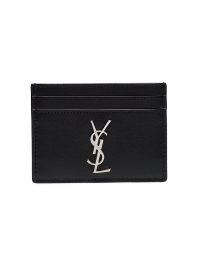 Shop Saint Laurent Ysl Logo Cardholder In Black