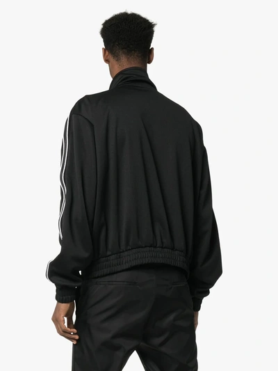 Shop Amiri Logo Embroidered Track Jacket In Black