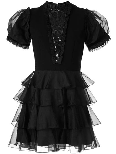 Shop Macgraw Chapter Ruffled Dress In Black