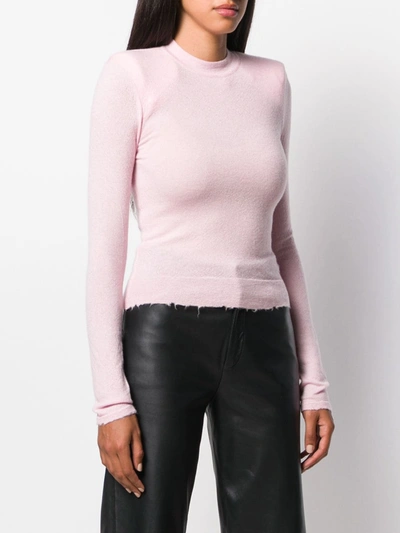 Ben Taverniti Unravel Project Destroyed Detail Jumper In Pink