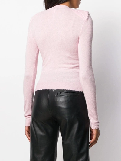 Ben Taverniti Unravel Project Destroyed Detail Jumper In Pink