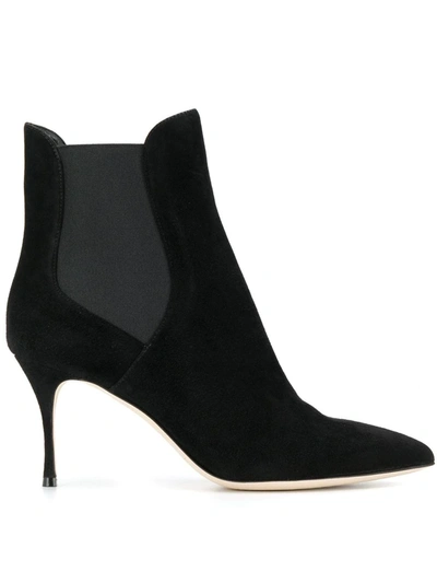Shop Sergio Rossi Godiva Heeled Boots In Black