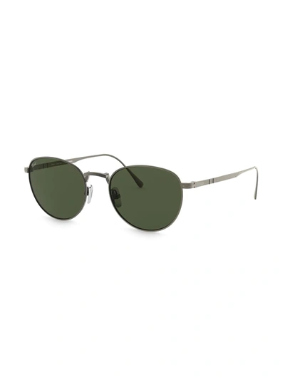 Persol Round Frame Sunglasses In Green