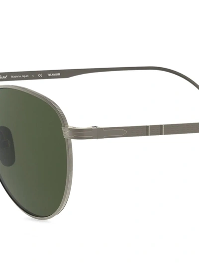 Persol Round Frame Sunglasses In Green