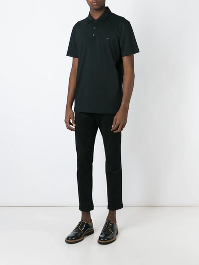 Michael Kors Logo Embroidered Polo Shirt In Black