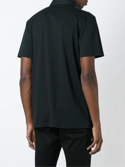 Michael Kors Logo Embroidered Polo Shirt In Black