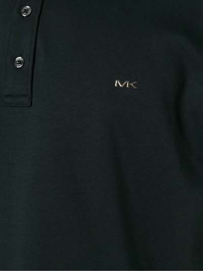 Michael Kors Logo Embroidered Polo Shirt In Black
