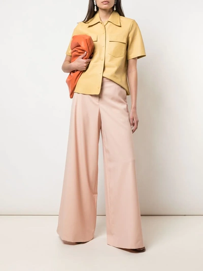 Shop Maison Rabih Kayrouz Tailored Palazzo Pants In Pink