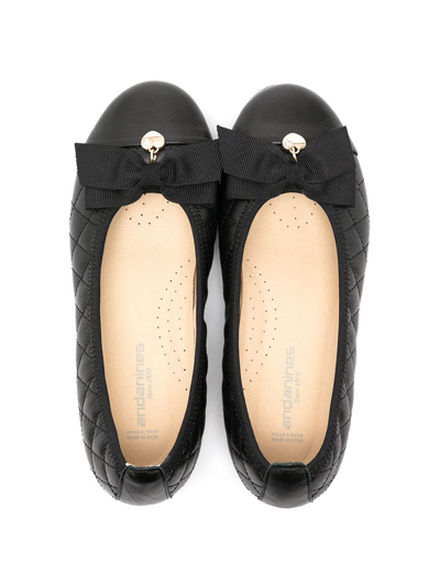 ANDANINES BOW DETAIL QUILTED BALLERINAS 