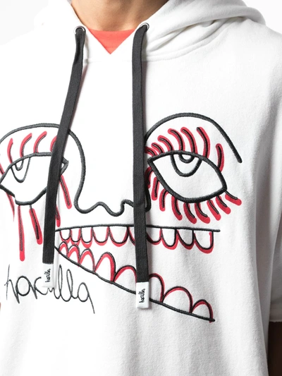 Haculla Creeping Monster Hoodie In White