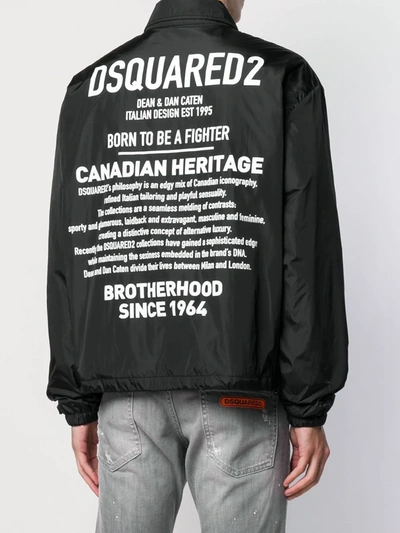 Shop Dsquared2 Canadian Heritage Lightweight Jacket In Black