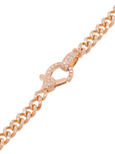 Shop Shay 18kt Rose Gold Pavé Diamond 7.5 Inch Link Bracelet In Metallic