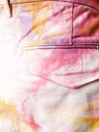 Shop Aries Tie Dye Chino Shorts In Pink