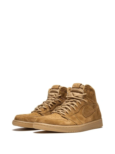 Shop Jordan Air  1 Retro High Og "wheat" Sneakers In Neutrals