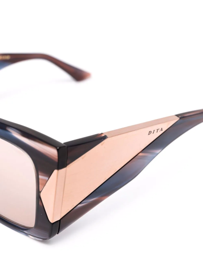 Shop Dita Eyewear Dydalus Oversized Sunglasses In Rosa