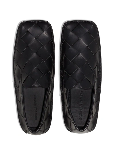 Shop Bottega Veneta Maxi Intrecciato Weave Slippers In Black
