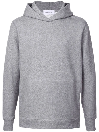 Shop John Elliott Villain Hooded Pullover Sweatshirt In Grey