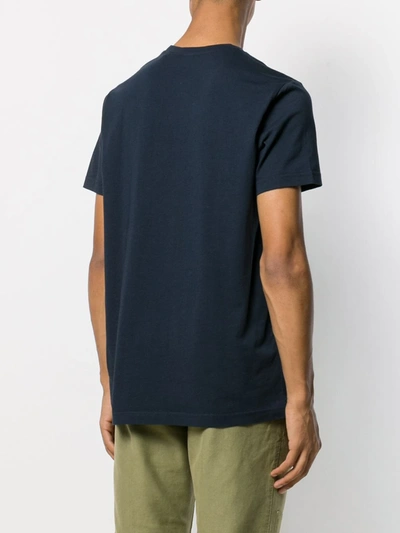 Aspesi Silenzio Crew Neck Pure Cotton T-shirt In Blue