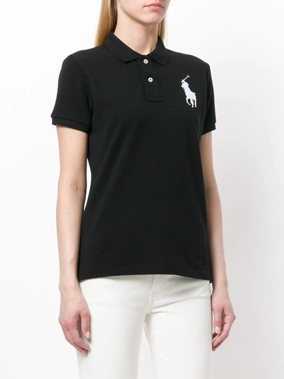 Shop Polo Ralph Lauren Big Pony Polo Shirt In Black