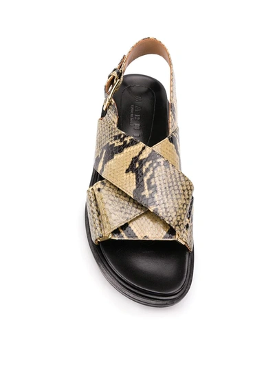 Shop Marni Fussbett Sandals In Neutrals