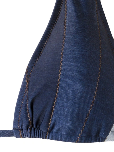 Amir Slama Panelled Bikini Set In Blue
