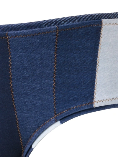 Amir Slama Panelled Bikini Set In Blue