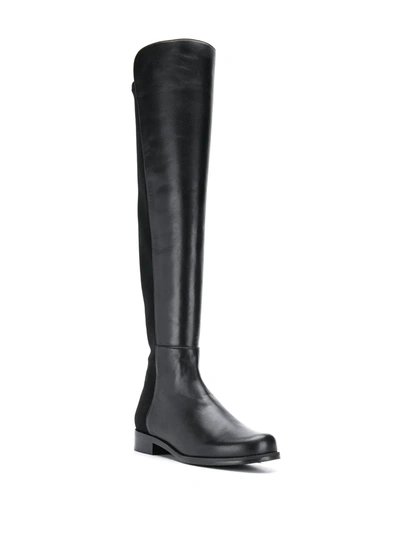 STUART WEITZMAN PANEL OVER-THE-KNEE BOOTS - 黑色