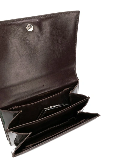 Pre-owned Pierre Cardin Vintage 1960's Wallet & Chain Bag In Brown