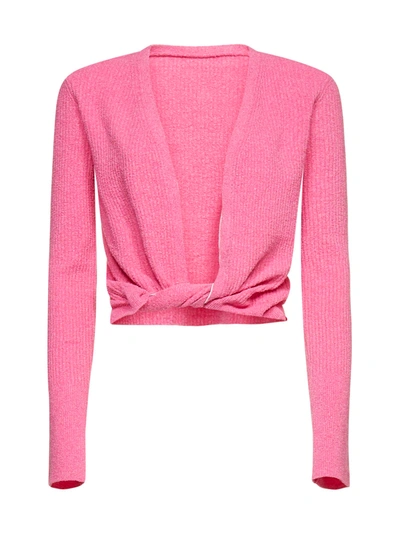 Shop Jacquemus Cardigan In Pink