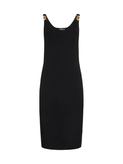 Shop Versace Dress In Nero