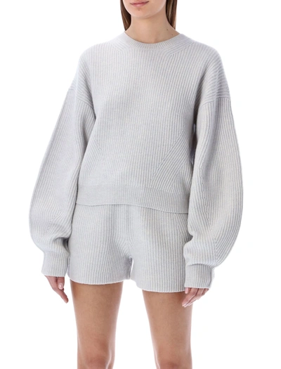 Shop Helmut Lang Volume Sweater In Light Grey