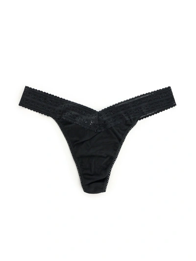 Shop Hanky Panky Plus Size Dream Thong Exclusive In Black