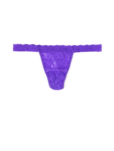 Shop Hanky Panky Signature Lace G-string In Purple