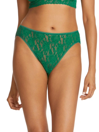 Shop Hanky Panky Signature Lace High Cut Brief In Green