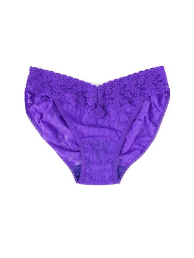 Shop Hanky Panky Signature Lace V-kini In Purple