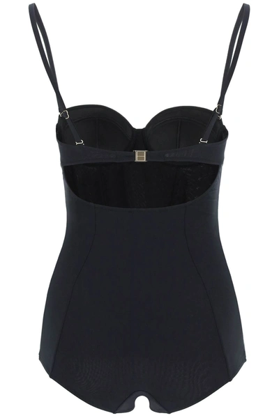 Shop Dolce & Gabbana Balconette Swimsuit In Black