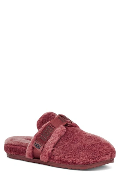 Shop Ugg (r) Fluff It Slipper With Genuine Shearling Lining In Red Wine
