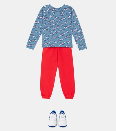 Erl Be Nice Pattern Print T-shirt In Blue