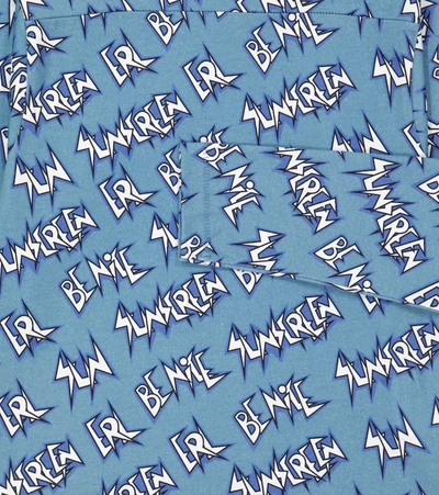 Erl Be Nice Pattern Print T-shirt In Blue