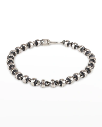 Shop M Cohen Men's Omni Oxidized Silver Bead Bracelet