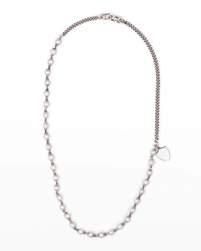 Shop M Cohen Men's Mondi Pearl & Chain Necklace