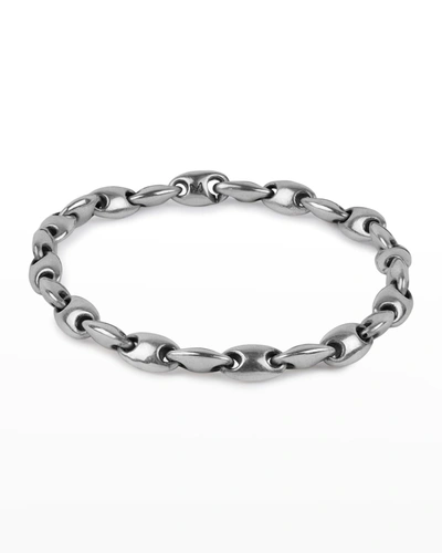 Shop M Cohen Men's Grandia Neo Link Bracelet In Silver