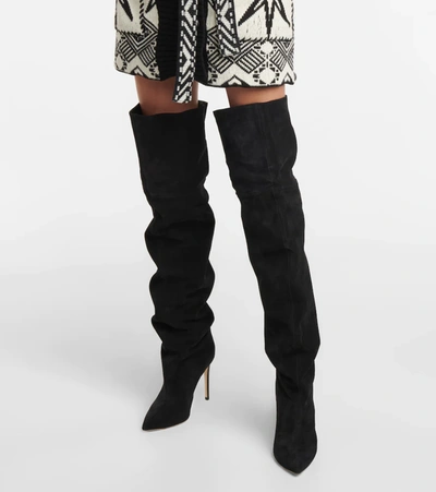 Paris Texas Over-the-knee Suede Boots In Black
