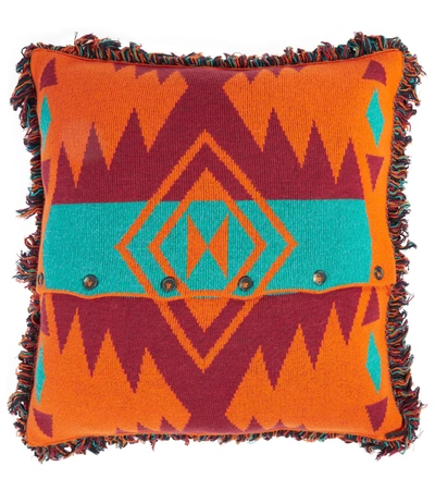 Shop Alanui Icon Wool-blend Jacquard Cushion